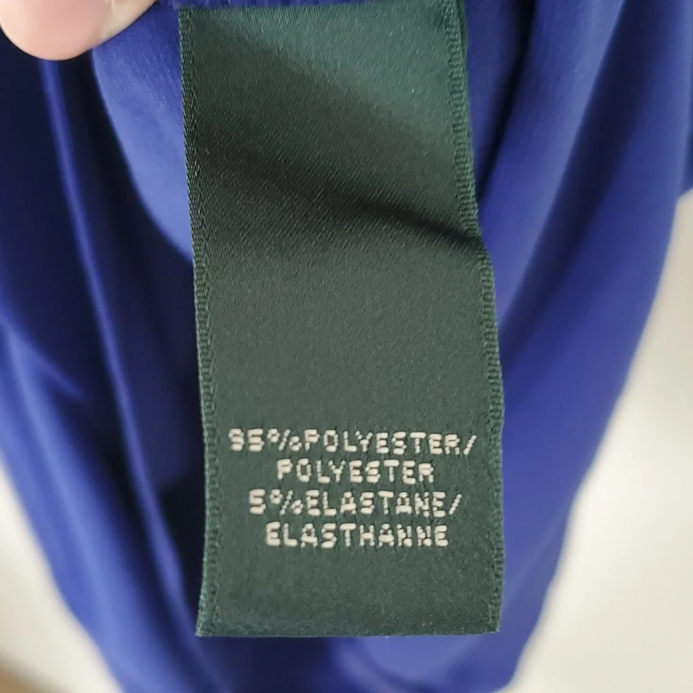 Ralph Lauren - Blue Dress with Ruching Detail - Size US 4 - Picture 5 of 5